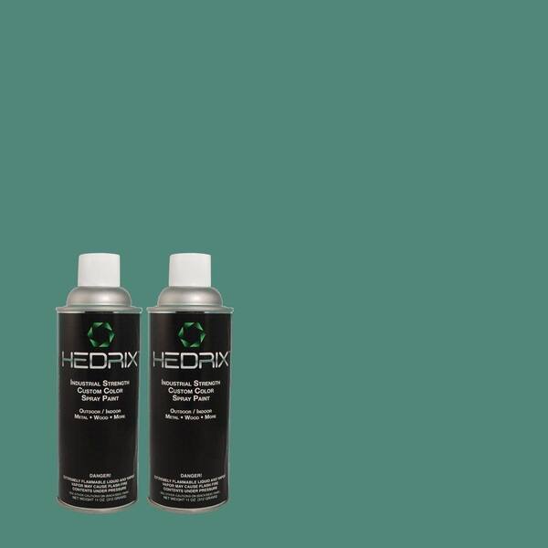 Hedrix 11 oz. Match of 2B51-6 Sea Smoke Gloss Custom Spray Paint (2-Pack)