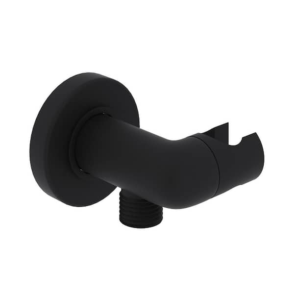 Bossini Modern Brass Handshower Holder and Outlet in Matte Black