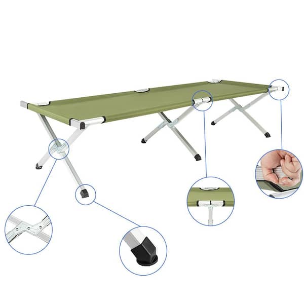 Aoibox Folding Camping Cot with Carrying Bags; Outdoor