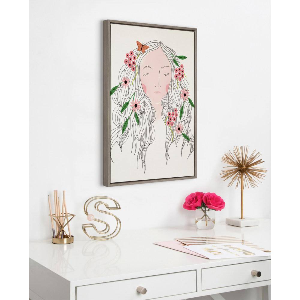 Mother Nature Floral Canvas Wall Art for Nursery