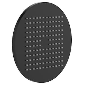 Modern 1-Spray Patterns with 2.5 GPM 10 in. Wall Mount Fixed Shower Head in Matte Black