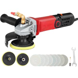 Wet Buffer/Polisher New 7A Corded 4in. And 5in. Pads Grinder Sander Polisher With 59 in. Pipe Adapter And Splash Shield