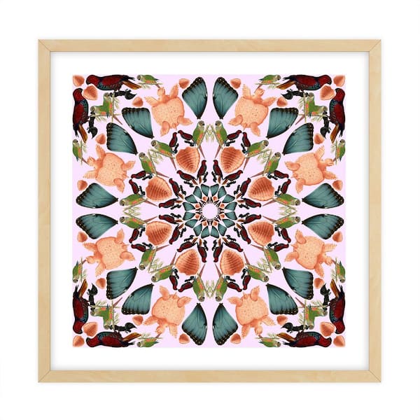 Unbranded Nature Kaleidoscopes Framed Animal Art Print 34 in. x 34 in.