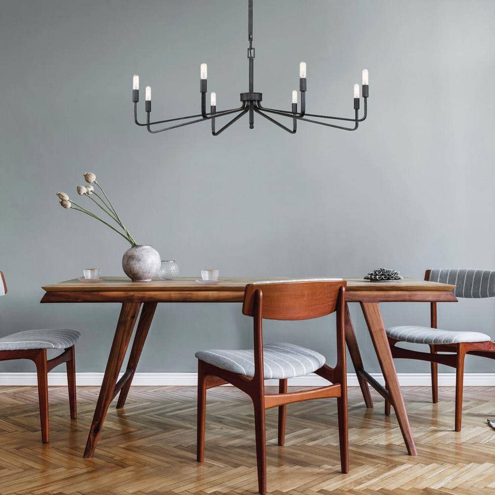 Salem Forged Iron 8-Light Single Tier Chandelier