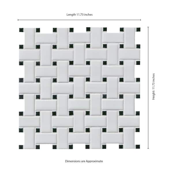 Merola Tile Metro Hex 2 in. Matte 11-1/8 in. x12-5/8 in. Black Porcelain Mosaic (9.64 sq. ft. /case) Merola Tile Metro Hex 2 in. Matte 11-1/8 in. x12-5/8 in. Black Porcelain Mosaic (9.64 sq. ft. /case)
