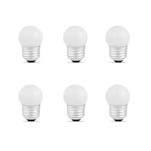 7.5-Watt Equivalent S11 White E26 Medium Base Incandescent Night Light Bulb, Soft White 2700K (6-Pack)