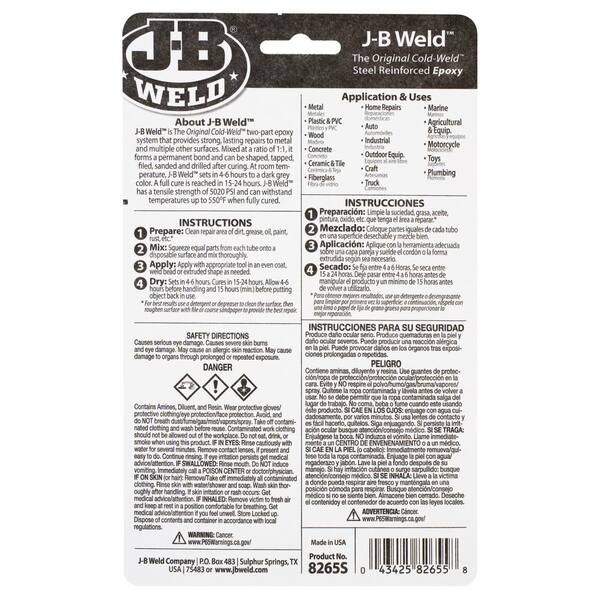 J B Weld Two 1 Oz Twin Tube Cold Weld 65 S The Home Depot