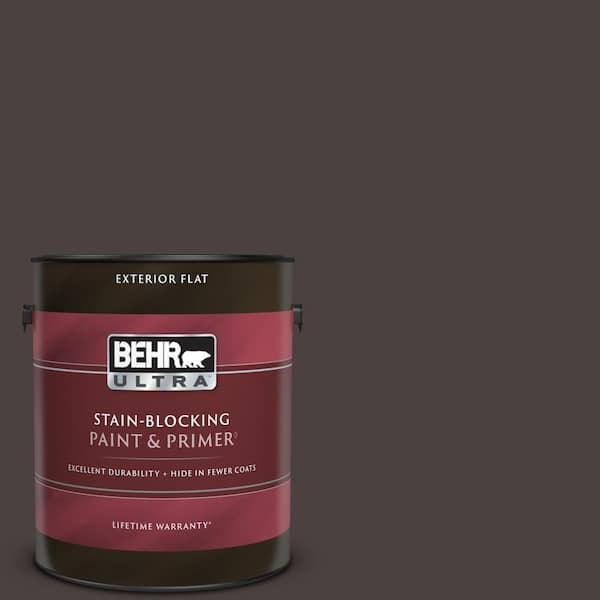 BEHR ULTRA 1 gal. PPU520 Sweet Molasses Flat Exterior Paint & Primer 485301 The Home Depot