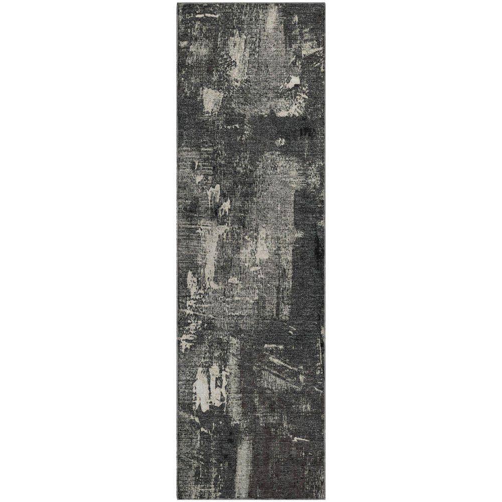 Addison Rugs Mayfield Premium Machine Washable Abstract AMF989 Black 2 ...