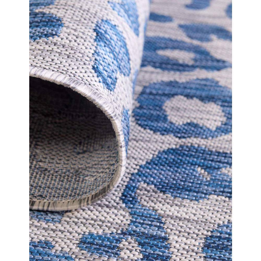 Safari Blue 9' x 12' Rectangular Outdoor Easy-Care Rug
