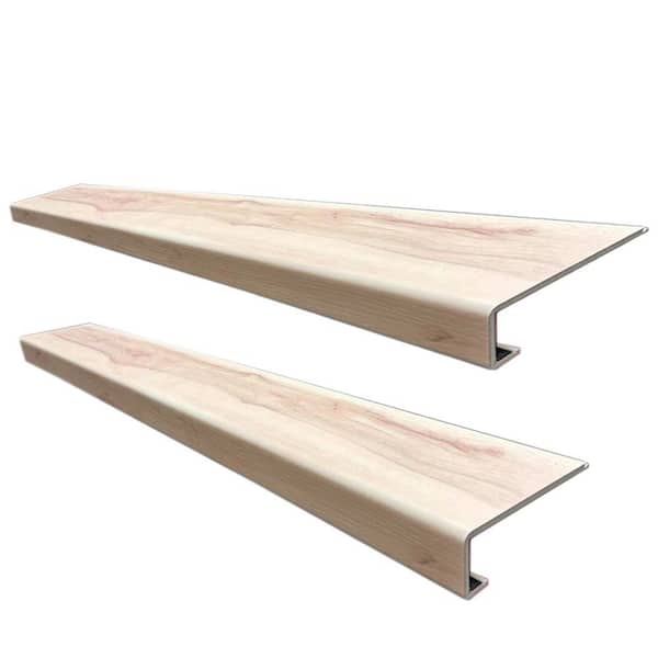 STEPSOLUTION Navarra Maple Stair Tread Molding Square - Exact Match for Life Proof Vinyl Floor, 2 Pieces, 46 in. x 7 in. x 7 mm T