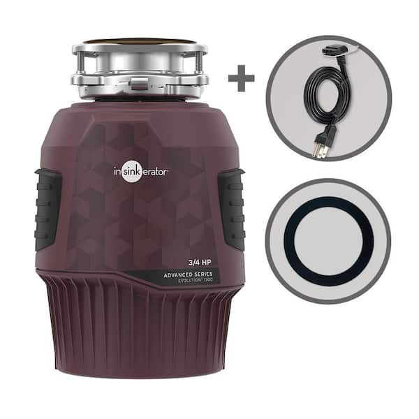 InSinkErator Evolution 1300, 3/4 HP Garbage Disposal, Continuous Feed Food Waste Disposer w EZ Connect Cord & Putty-Free Sink Seal