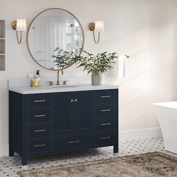 ARIEL Cambridge 54.25 in. W x 22 in. D x 36 in H Single Sink ...