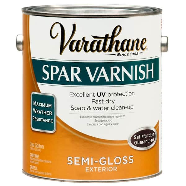 Varathane 1 gal. Clear Semi-Gloss Water-Based Exterior Spar Varnish (Case of 2)