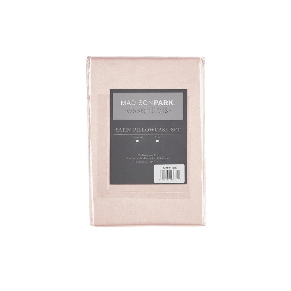 King Blush Satin Luxury Pillowcase Set