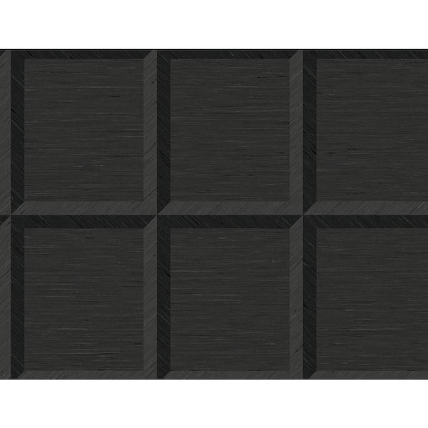 Seabrook Designs 60.75 sq. ft. Onyx Oulu Embossed Vinyl Unpasted Wallpaper Roll