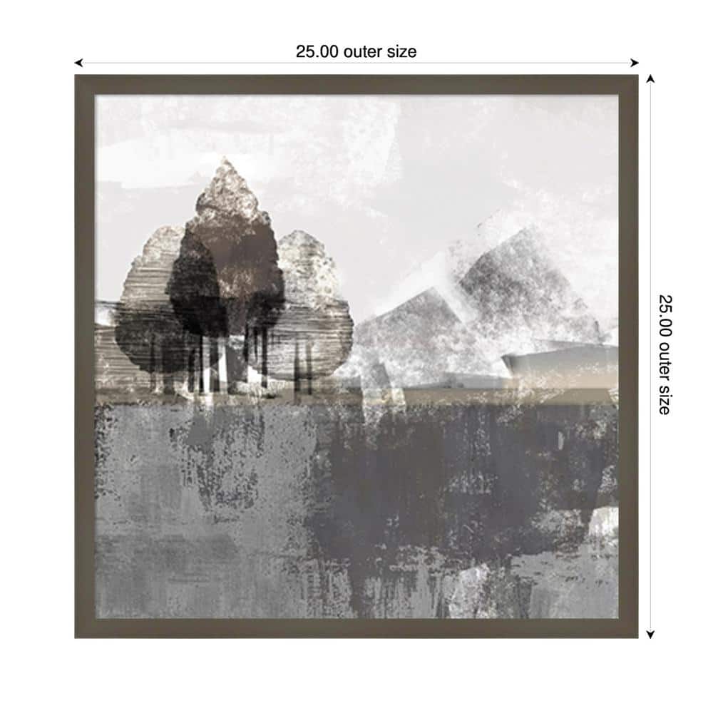 Svelte Clay Grey Abstract Landscape Framed Wall Art