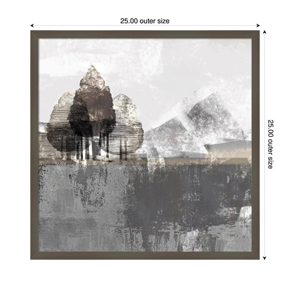 Svelte Clay Grey Abstract Landscape Framed Wall Art