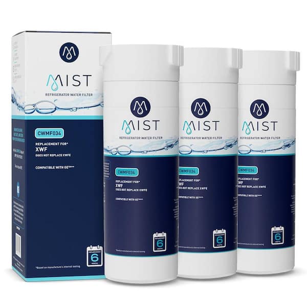 XWF Compatible with GE XWF, WR17X30702, GBE21, GDE21, GDE25 Refrigerator Water Filter (3-Pack)