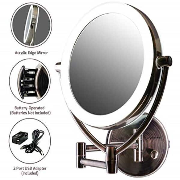 OVENTE 3.2 in. x 11.5 in. Makeup Mirror