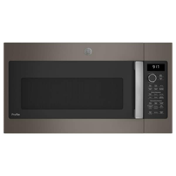 GE Profile 1.7 cu. ft. Over the Range Microwave in Slate with Air Fry