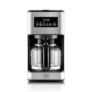 Aroma Tocco Plus 12 Cup Hot and Iced Drip Coffee Maker with Glass Carafe and Touch Control Display, Black