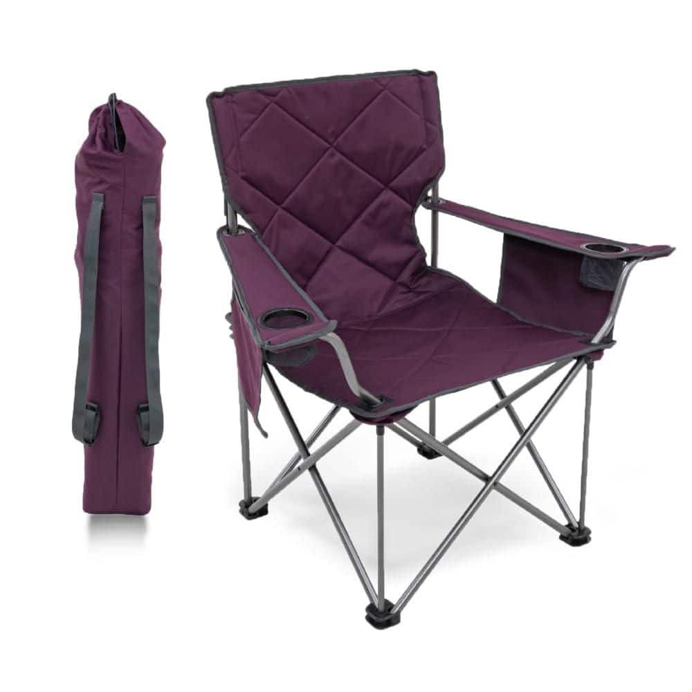 Camping Chairs for Adults with Mesh Cup Holders and Pockets, Built Durable and Reliable with Compact Purple price history on PriceWatchPro