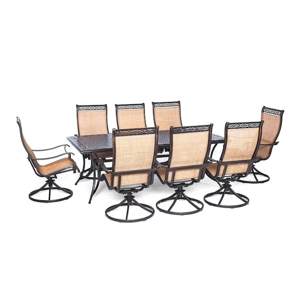 Cambridge Legacy 9-Piece Patio Outdoor Dining Set with 8 Swivel Rockers