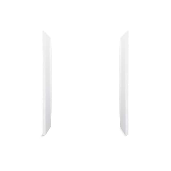 Sterling STORE+ 30 in. W x 75.75 in. H 2-Piece Direct-to-Stud Alcove Shower End Wall Set in White