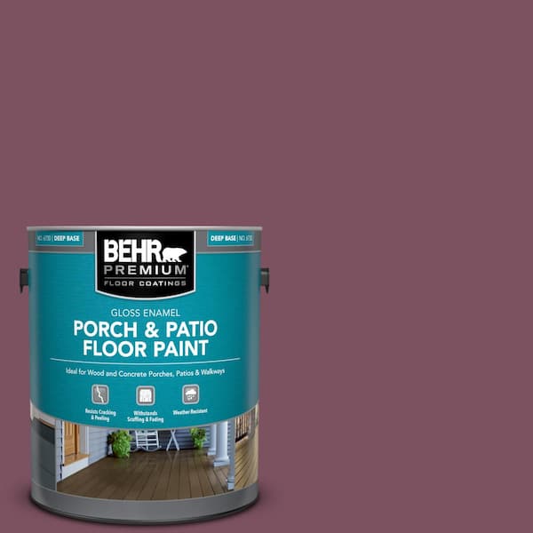 BEHR PREMIUM 1 gal. #PPU1-19 Classic Berry Gloss Enamel Interior/Exterior Porch and Patio Floor Paint