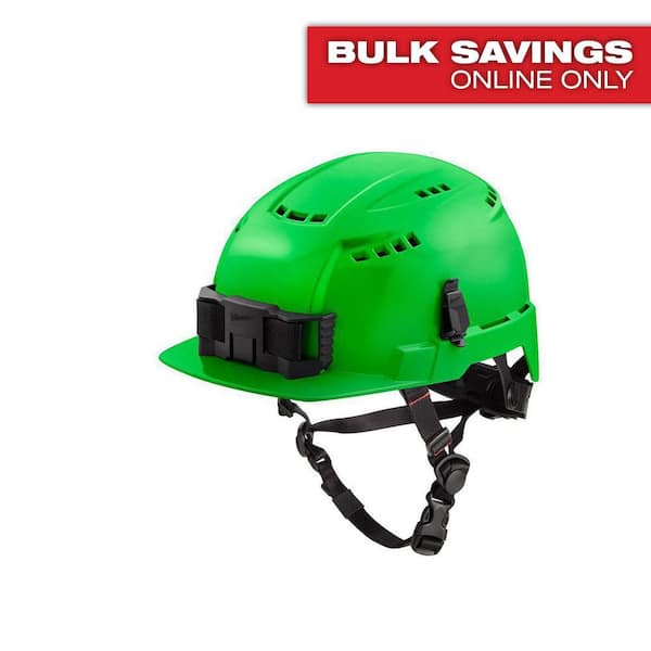 Milwaukee BOLT Green Type 2 Class C Front Brim Vented Safety Helmet