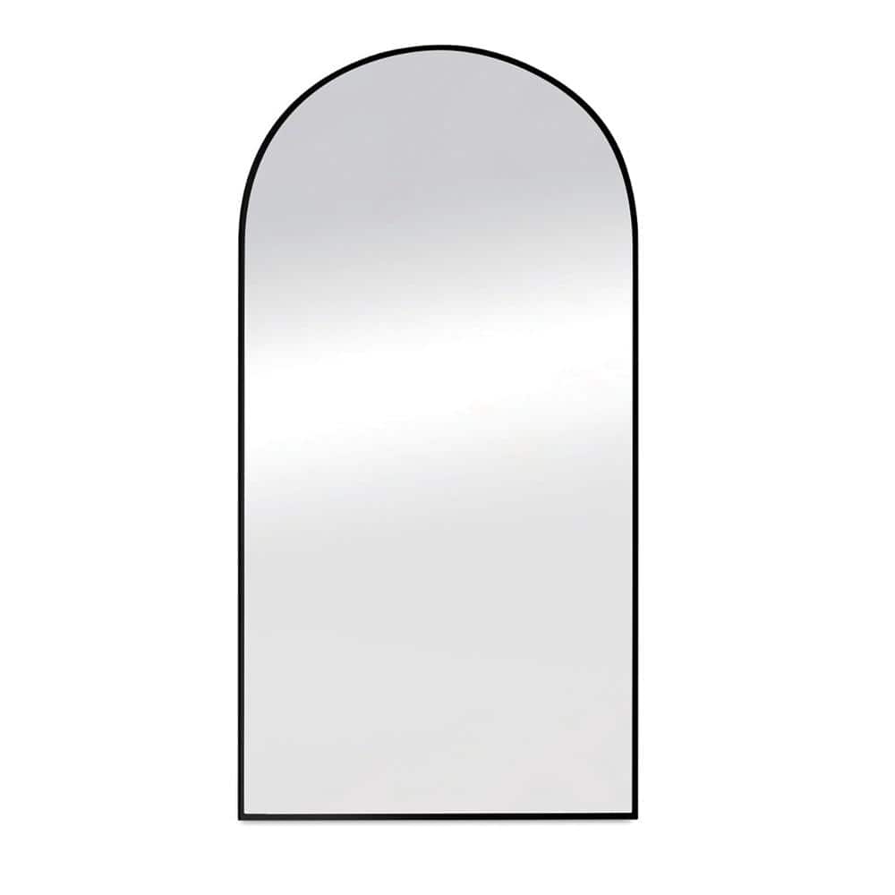 Arch 32 in. W x 70.8 in. Full Length Mirror with Stand Shatter-Proof Glass,