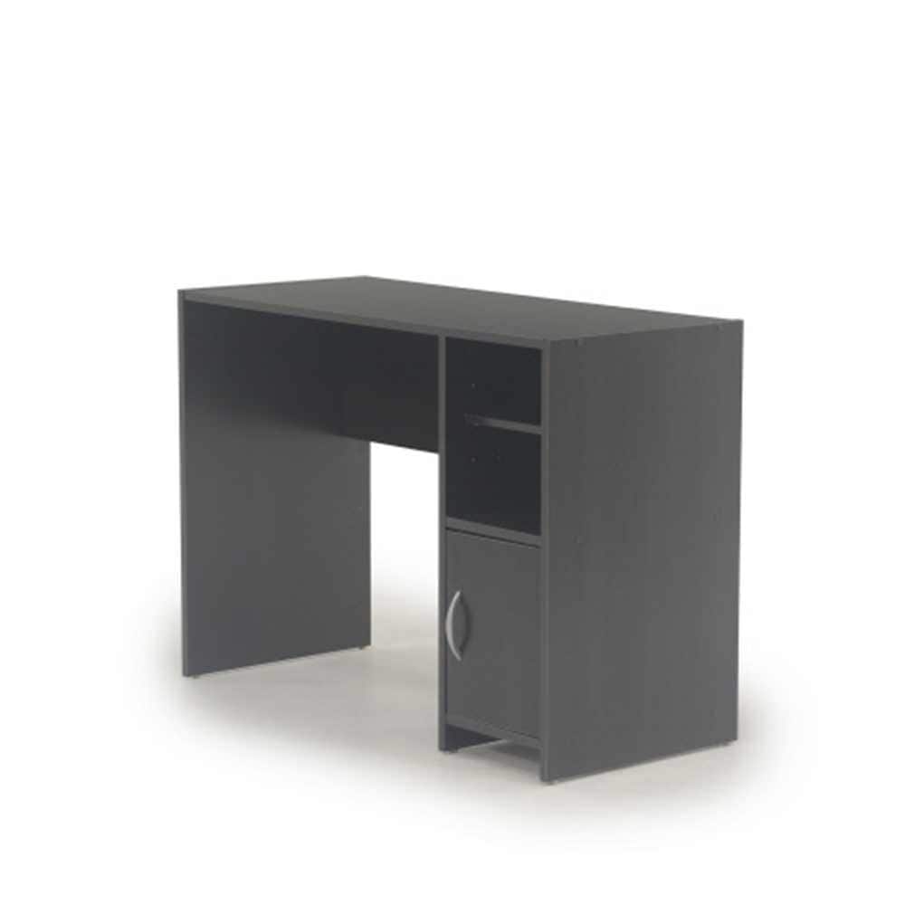 White Wood Desk with Drawer and Filing Cabinet