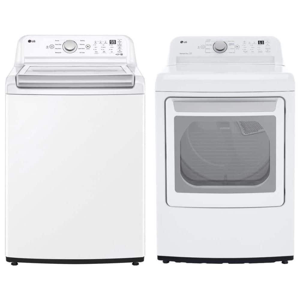 LG 4.8 cu. ft. White Top Load Washer with Agitator and 7.3 cu. ft
