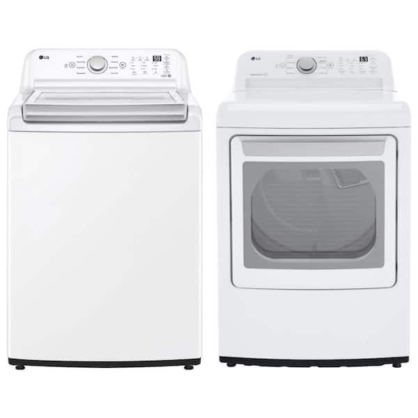 4.8 cu. ft. White Top Load Washer with Agitator and 7.3 cu. ft. Dryer with Sensor Dry set
