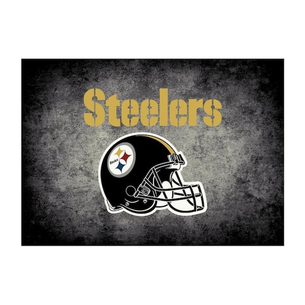 PITTSBURGH STEELERS 6 ft. x 8 ft. DISTRESSED RUG