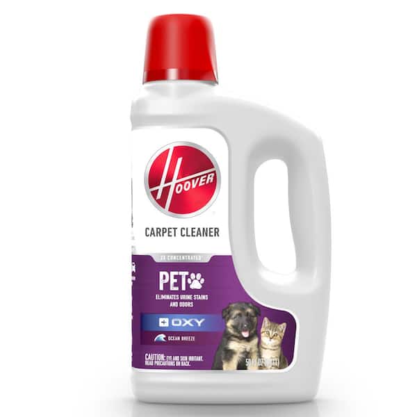 HOOVER 50 oz. Oxy Pet Carpet Cleaner Solution, 2x Concentrated Pet Stain and Odor Eliminator for Carpet & Upholstery, AH31955