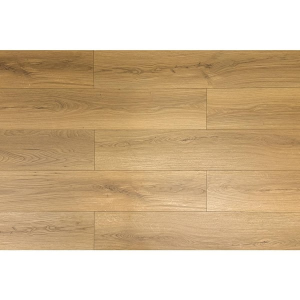 Montserrat Rhodes Moroccan Tan 12mm T x 9.37 in. W HDF Waterproof AC5 Click Lock Laminate Wood Flooring (23.29 sq.ft./case)