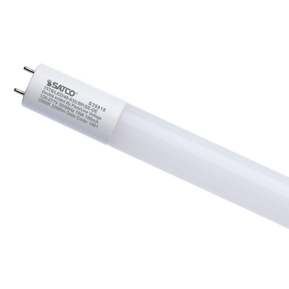 4 ft. 15-Watt 35K 2100 Lumen T8 Non-Dimmable G13 Linear LED Light Bulb TYPE B 120/277V (25-Pack) price history on PriceWatchPro