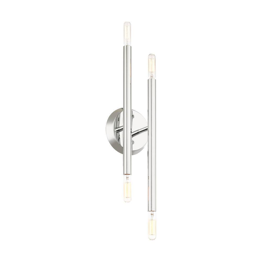 Polished Chrome 17" 4-Light Modern Wall Sconce
