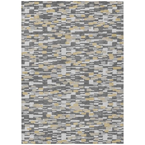 Chantille Machine Washable Indoor/Outdoor Abstract ACN2904 Gray 3 ft. x 5 ft. Area Rug