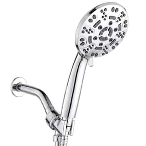 4.3 in. 8-Spray Patterns Wall Mount Handheld Shower Head 1.8 GPM in Chrome
