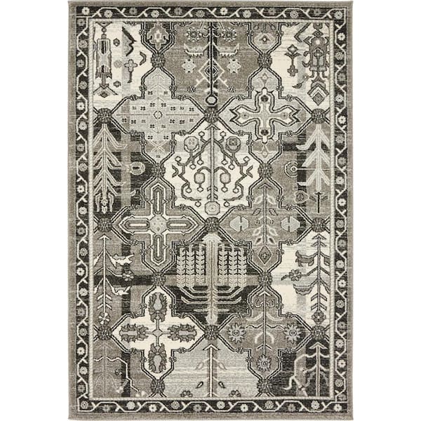 La Jolla Cathedral Gray 4' 0 x 6' 0 Area Rug