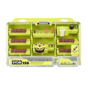 Rotary Tool 150-Piece Twist Lock All-Purpose Kit (For Wood, Metal, and Plastic)