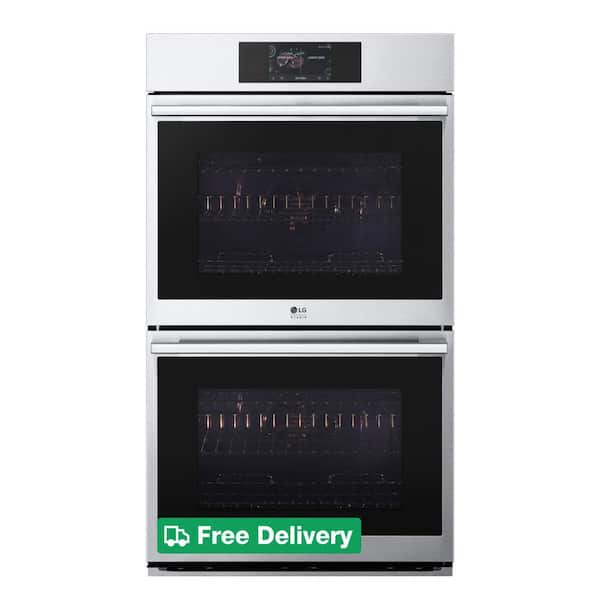 STUDIO 4.7 cu. ft. SMART Double Electric Wall Oven with LCD Touch-Screen, Steam Sous Vide, Self-Cleaning, & Air Fry