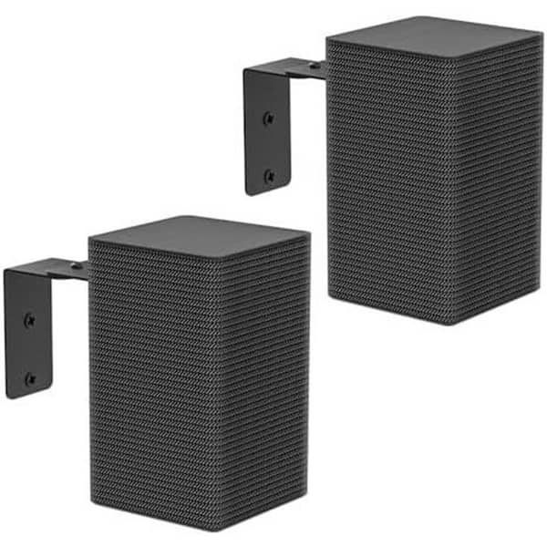 Pair Speaker Mount Wall Mounting Brackets for Rear Surround Sound Home Theater Steel Heavy Duty Space Saving