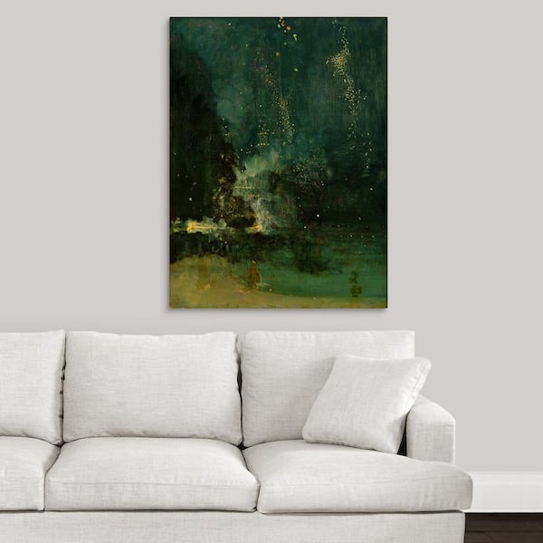 GreatBigCanvas "Nocturne in Black and Gold, the Falling Rocket, c.1875" by James (1834-1903) Whistler Canvas Wall Art