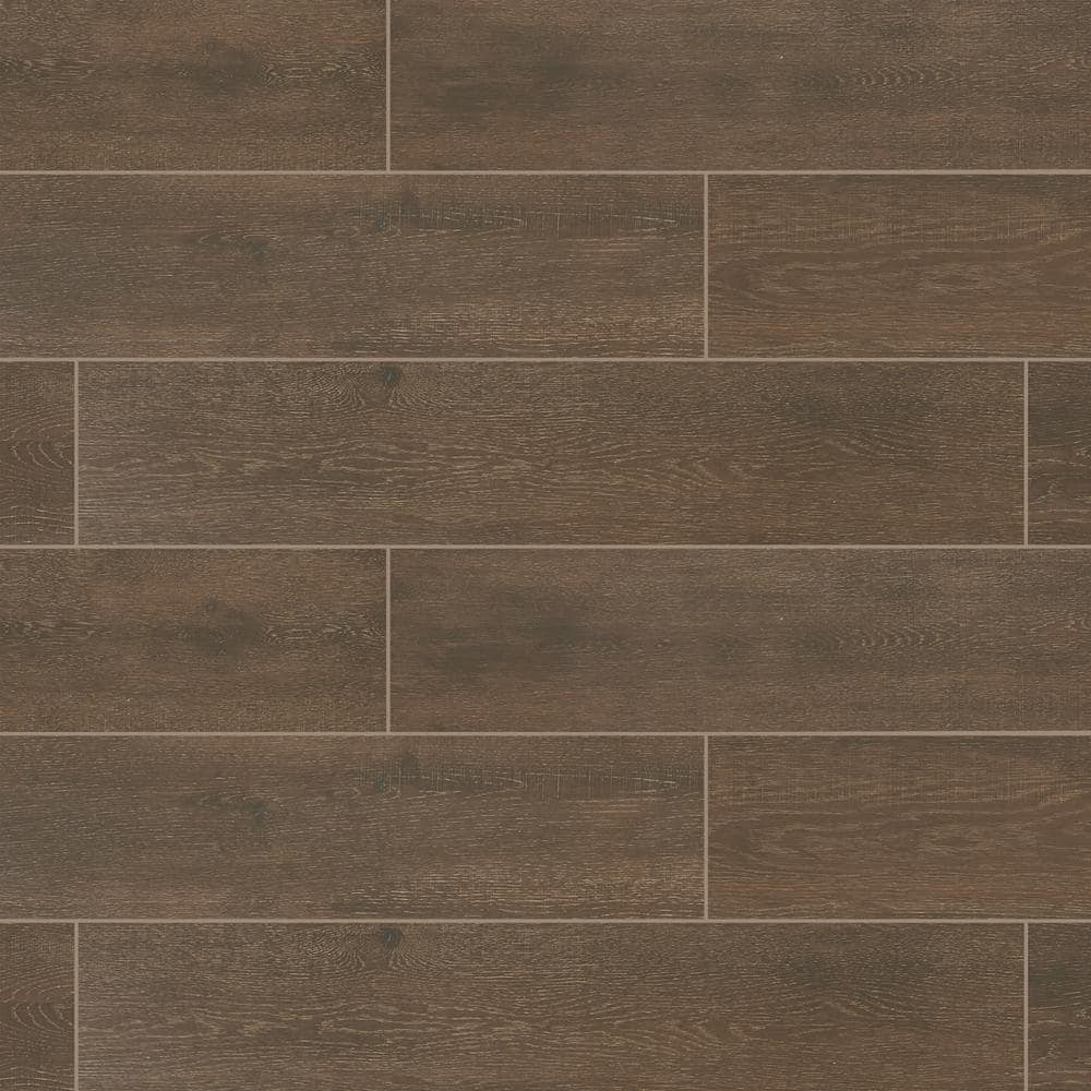Marazzi Sequoia Forest Rustic Brown 8 In X 40 In Porcelain Floor And Wall Tile 1075 Sq Ft Case Sf12840hd1pr The Home Depot