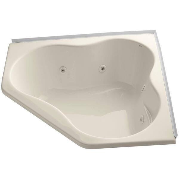 KOHLER ProFlex 4.5 ft. Acrylic Oval Drop-in Whirlpool Bathtub in Almond