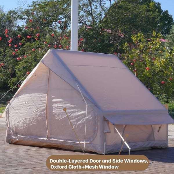 9.8 ft. x 6.6 ft. Inflatable Tent With Pump, Glamping Tents For 4